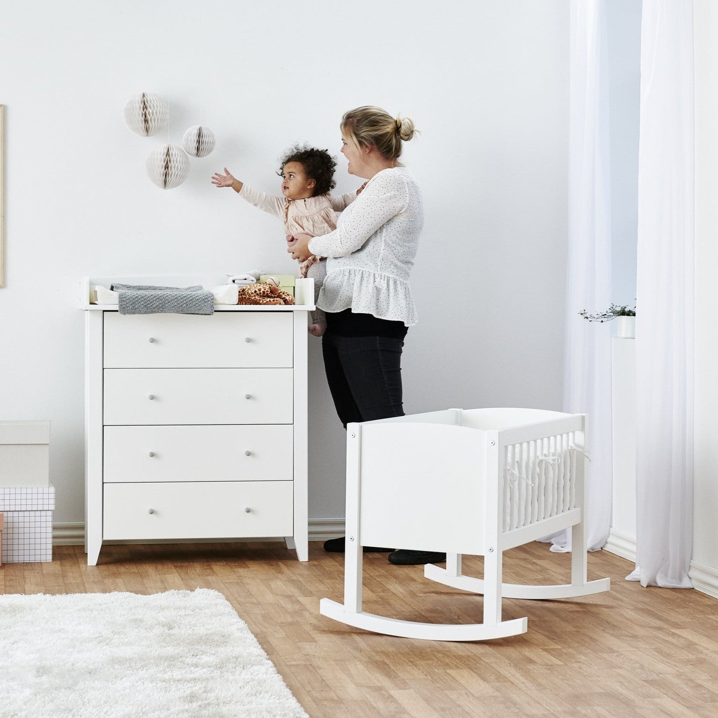Hoppekids Baby Cradle 40 x 80 cm - White
