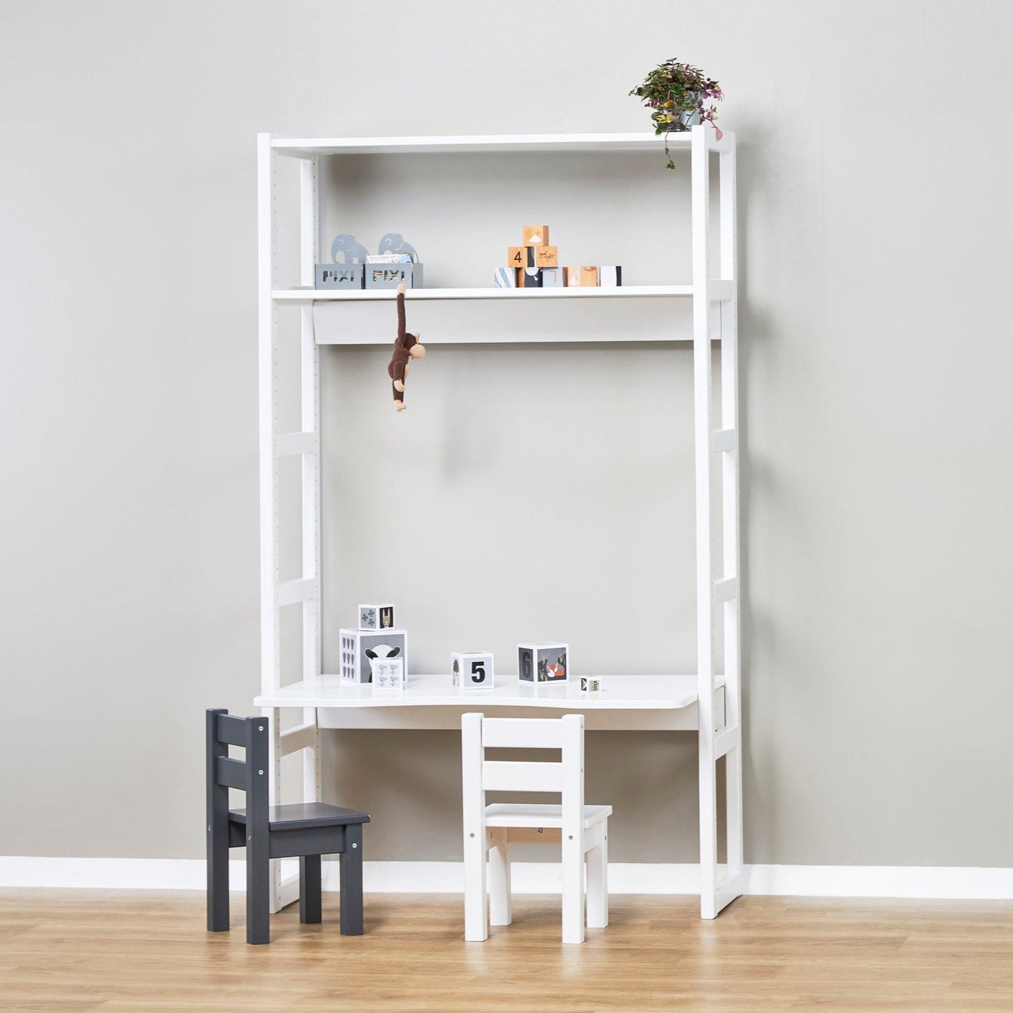 Hoppekids 'Storey' Shelving Unit - 2 Shelves & Desk (2 Shelf Sizes Available)