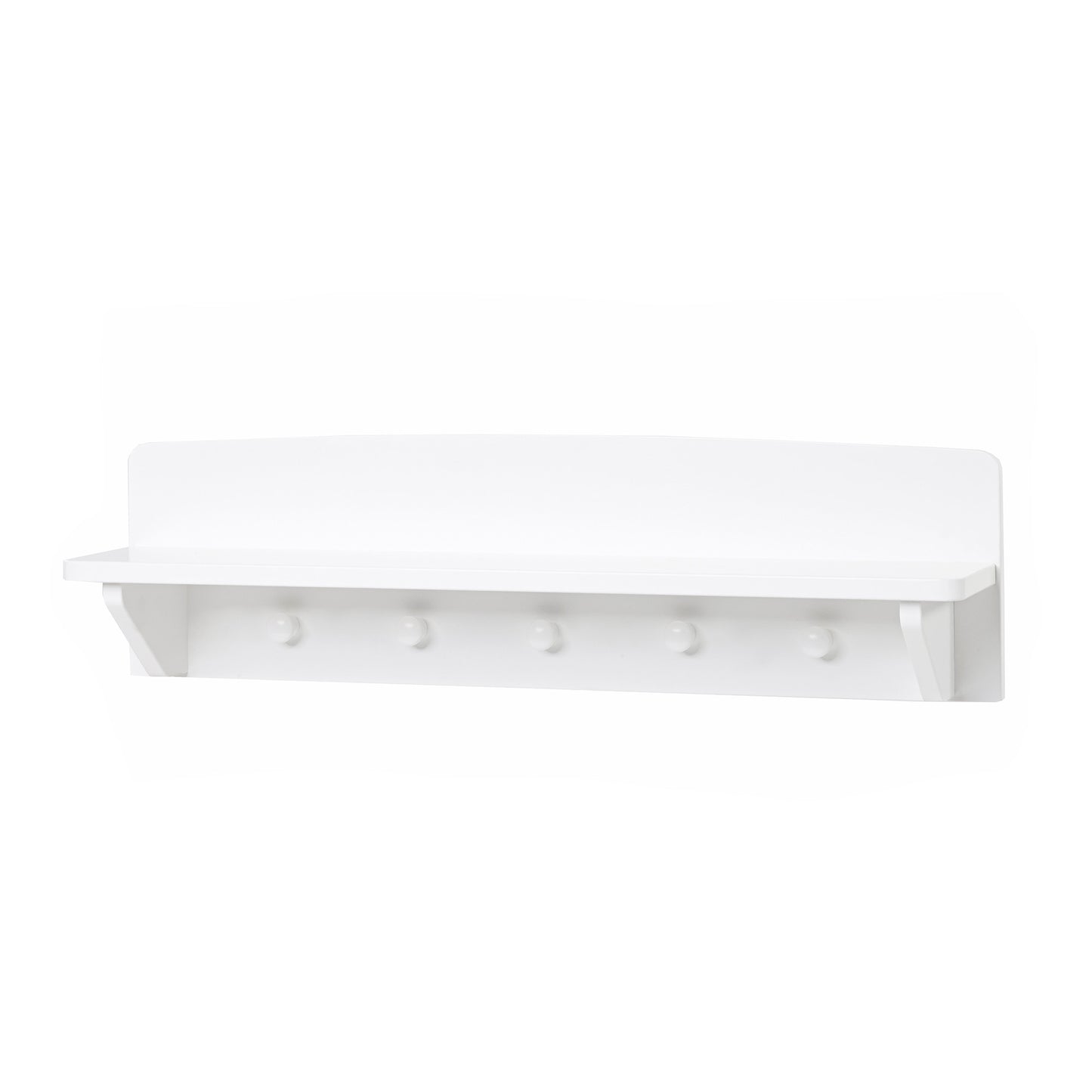 Hoppekids Shelf with Hooks - White