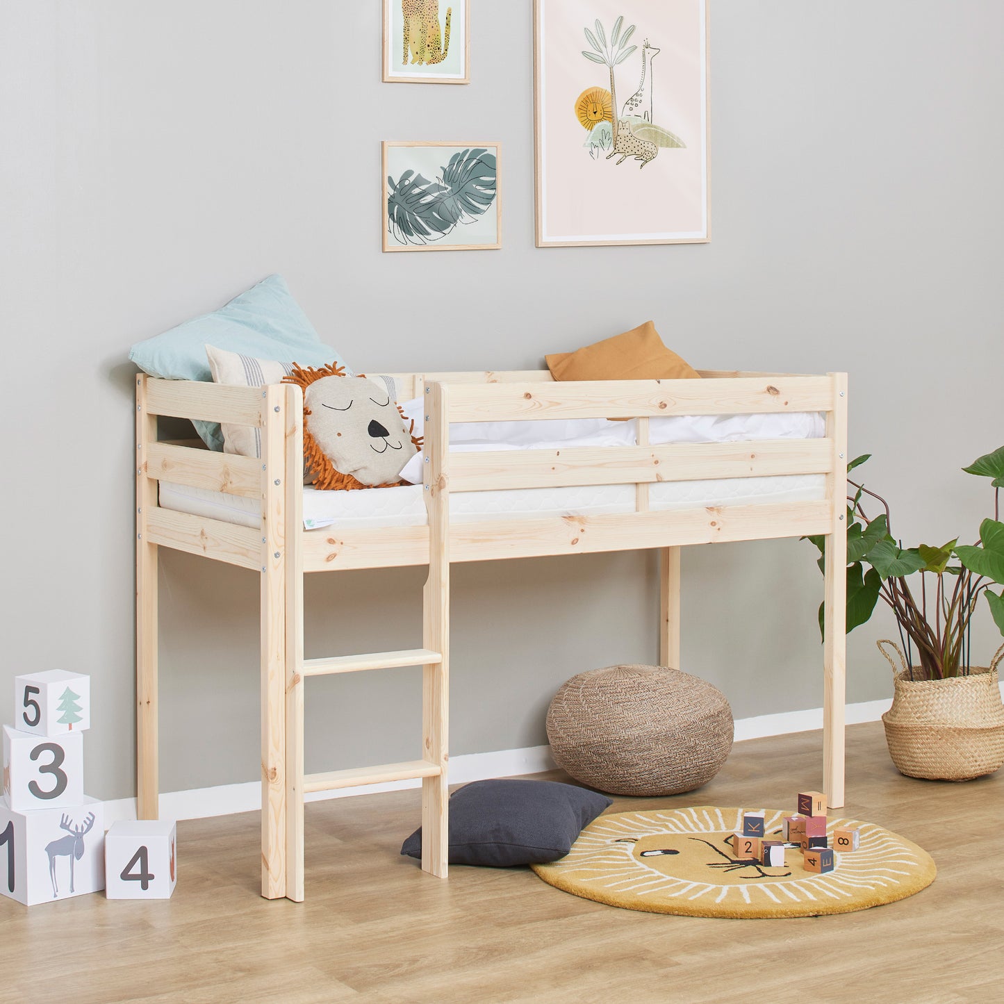 Hoppekids Eco Comfort Mid Sleeper Bed (2 Sizes & 4 Colours Available)