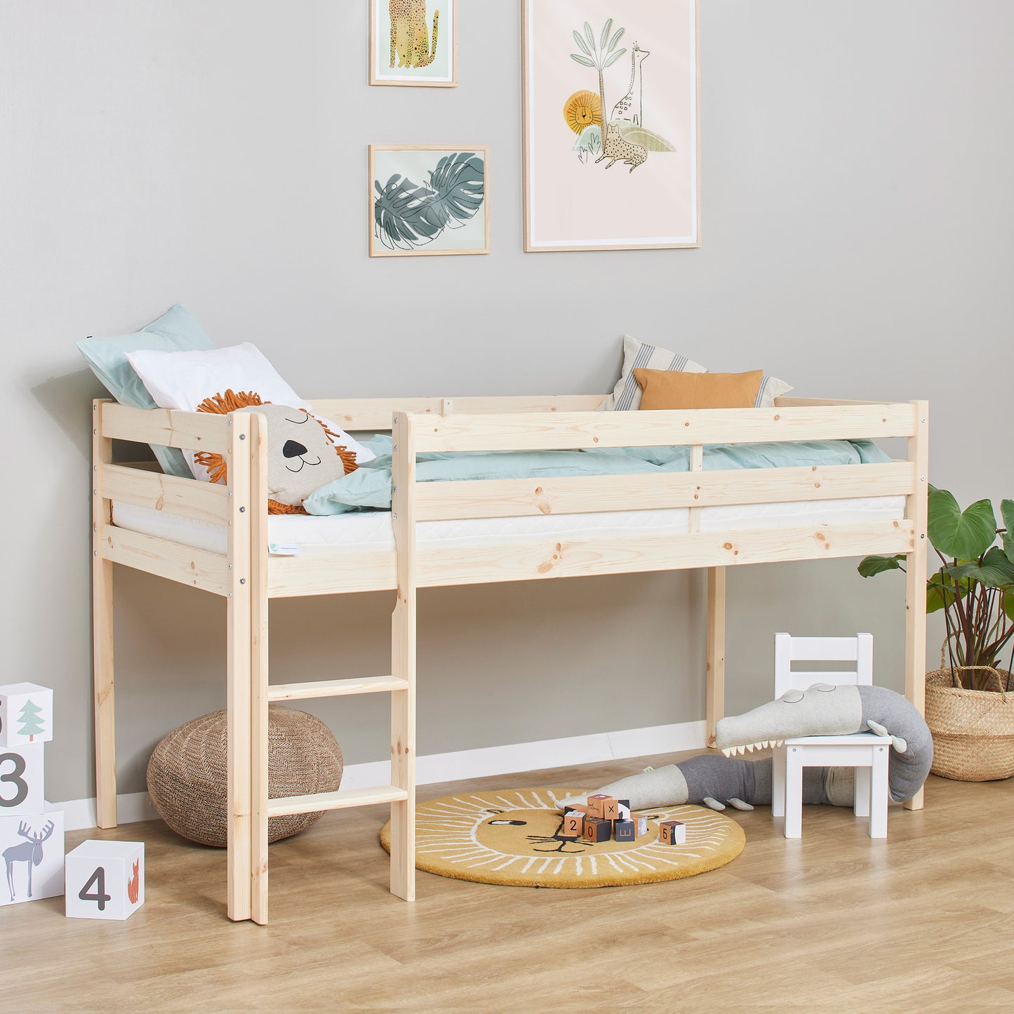 Hoppekids Eco Comfort Mid Sleeper Bed (2 Sizes & 4 Colours Available)