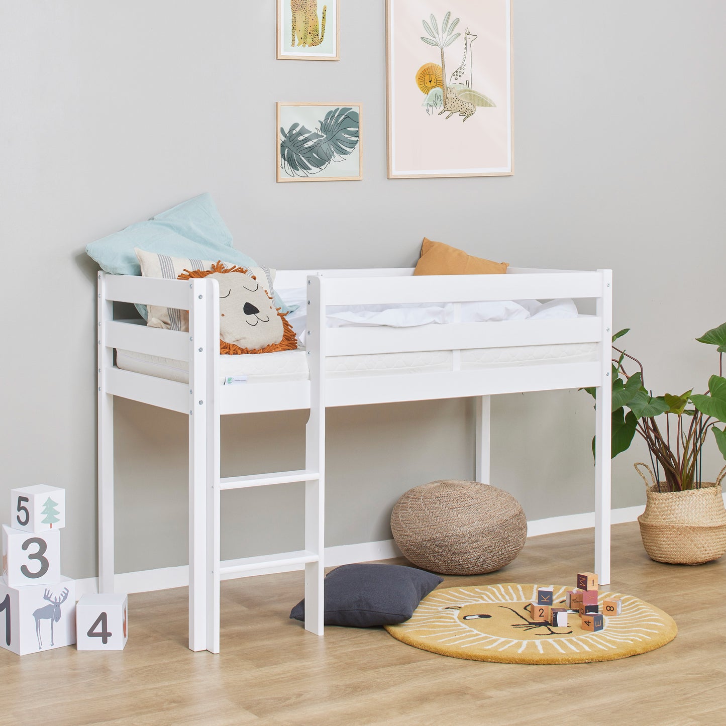 Hoppekids Eco Comfort Mid Sleeper Bed (2 Sizes & 4 Colours Available)