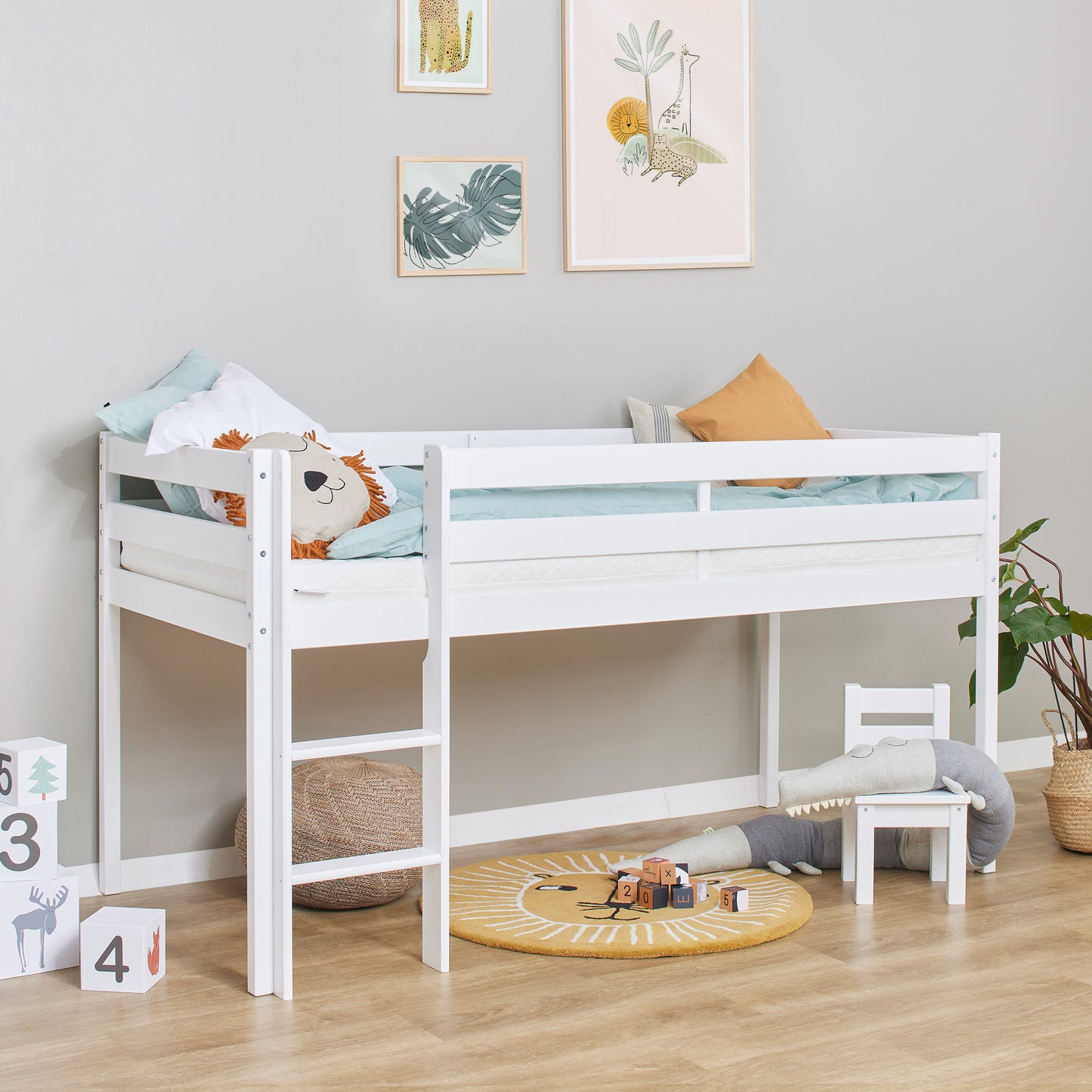 Hoppekids Eco Comfort Mid Sleeper Bed (2 Sizes & 4 Colours Available)