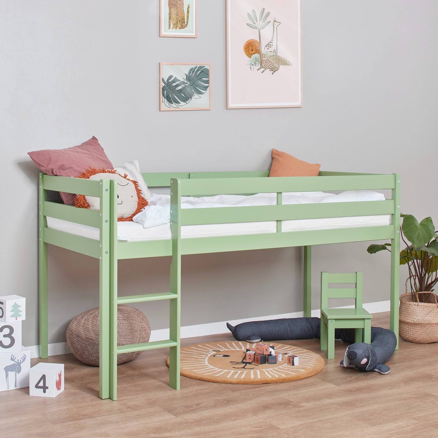 Hoppekids Eco Comfort Mid Sleeper Bed (2 Sizes & 4 Colours Available)