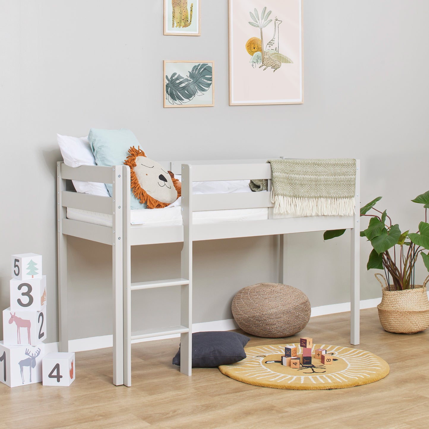 Hoppekids Eco Comfort Mid Sleeper Bed (2 Sizes & 4 Colours Available)