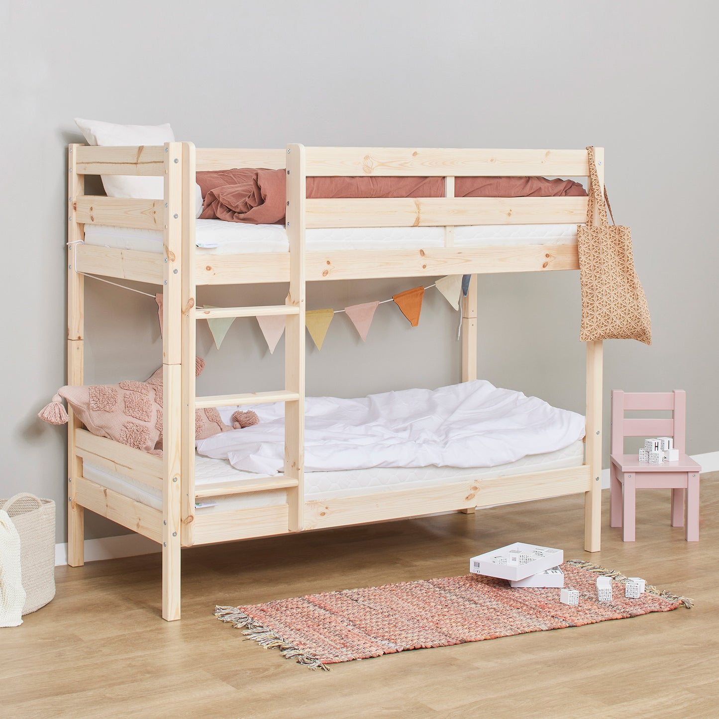 Hoppekids Eco Comfort Bunk Bed (2 Sizes & 4 Colours Available)