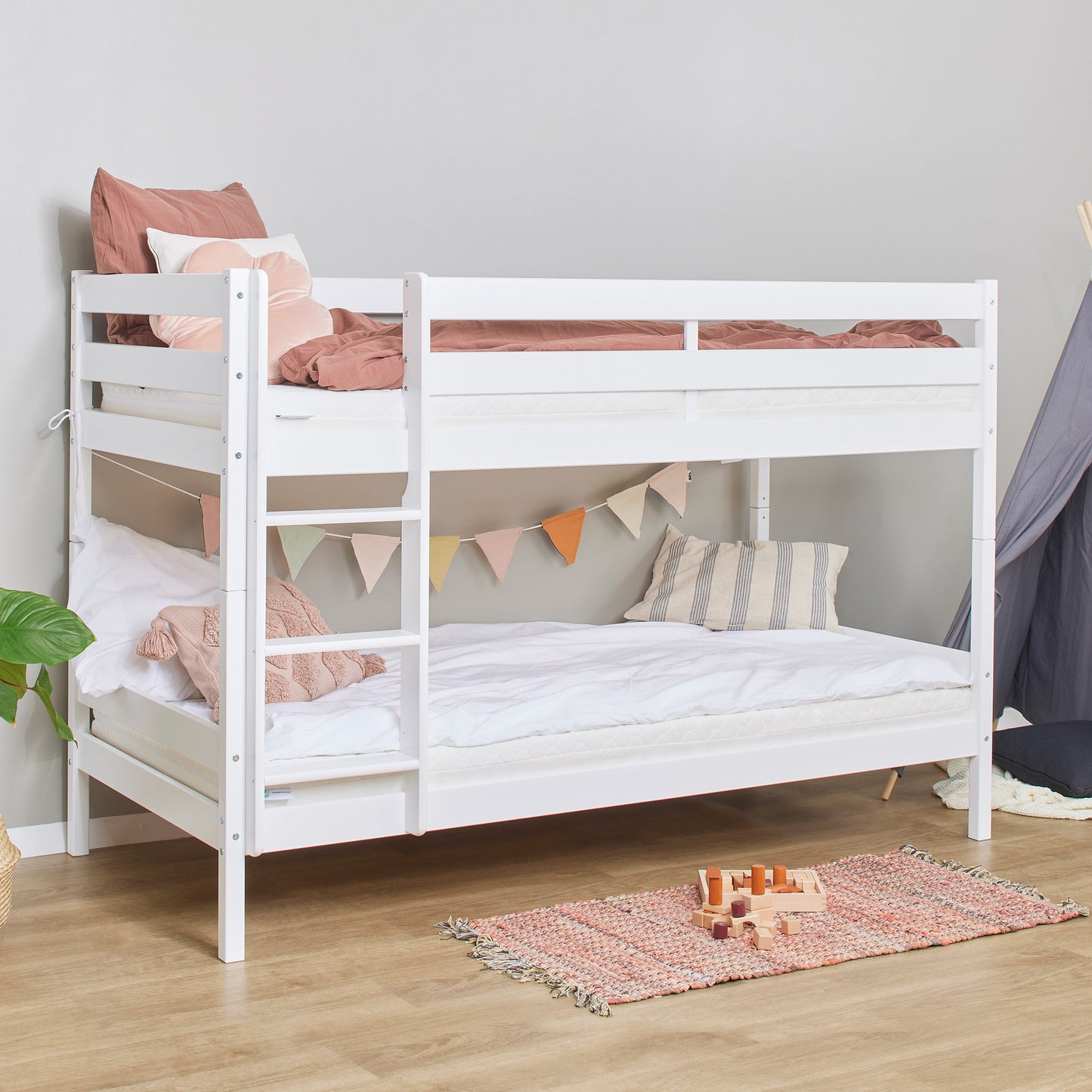Hoppekids Eco Comfort Bunk Bed (2 Sizes & 4 Colours Available)