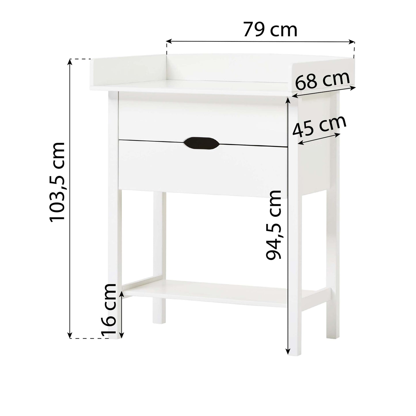 Hoppekids 'Isabella' Changing table - White