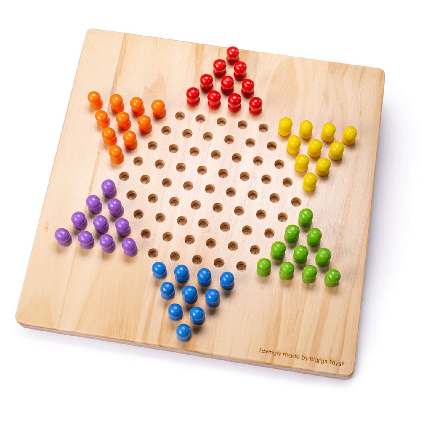 Bigjigs Wooden Chinese Chequers Game
