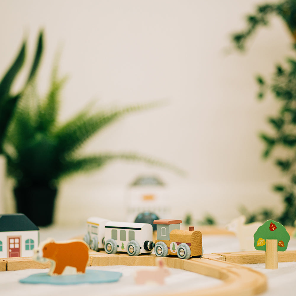 Bigjigs Wooden Train Set - Woodland Animals