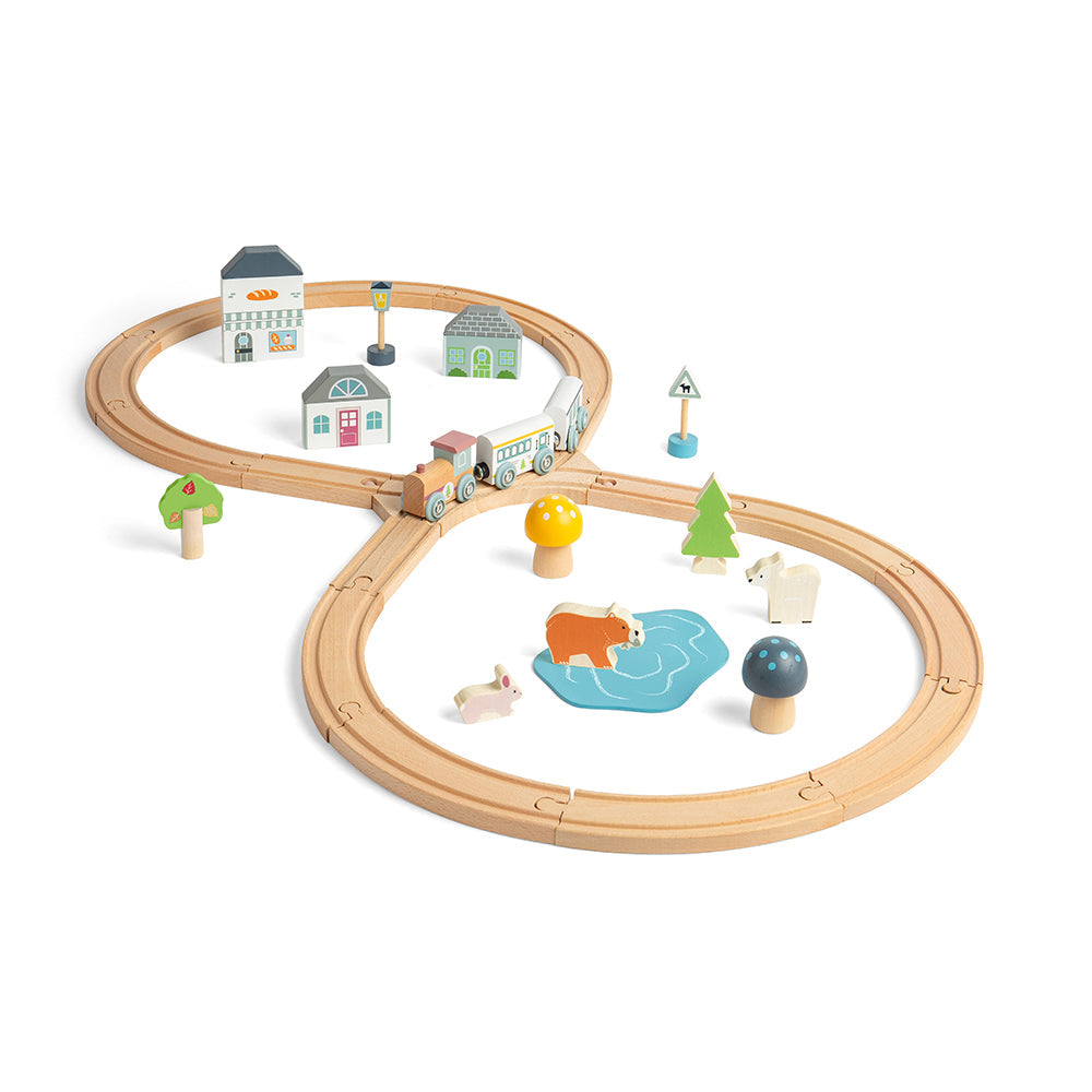Bigjigs Wooden Train Set - Woodland Animals