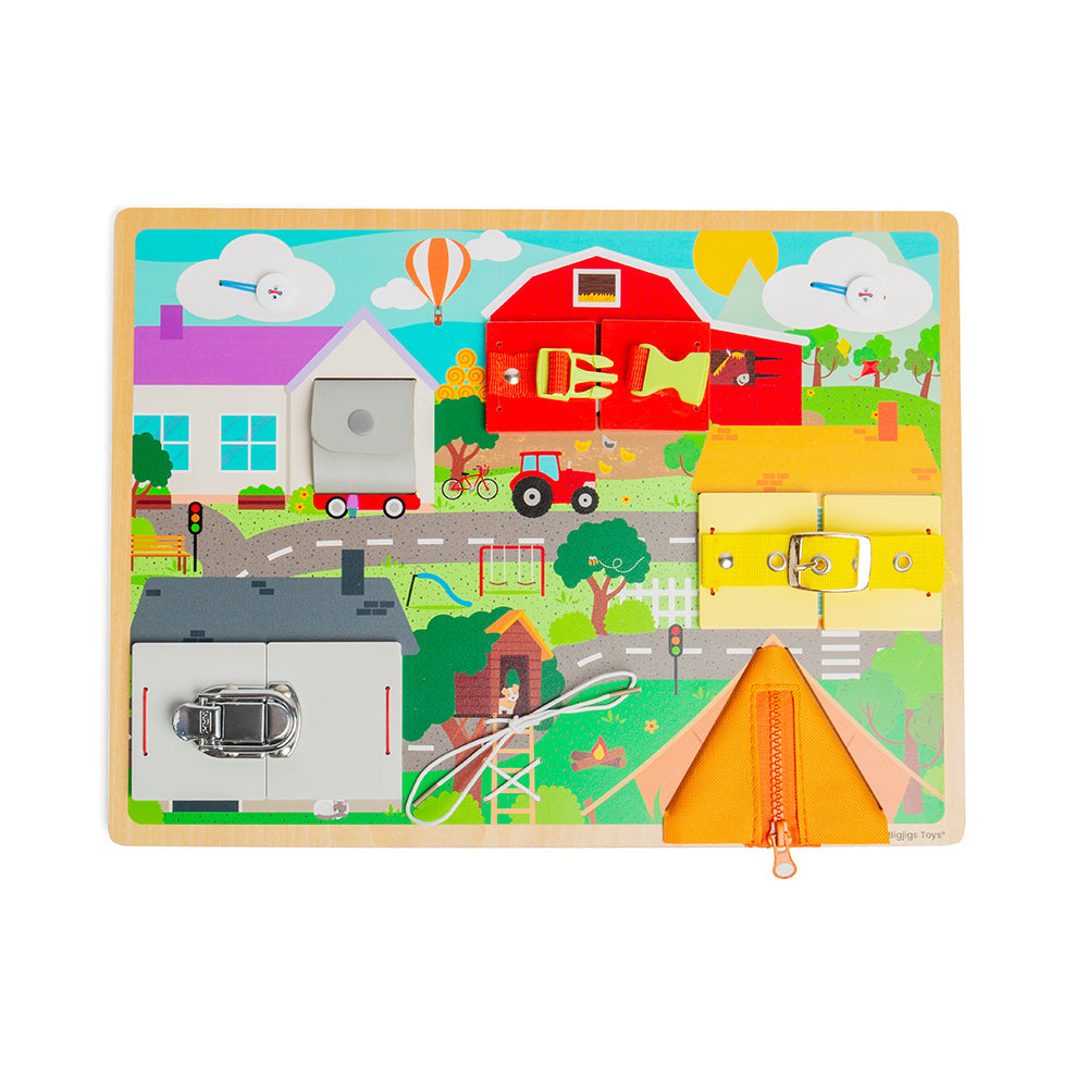 Bigjigs Wooden 'Lifeskills' Baby Busy Board