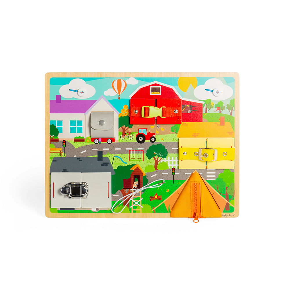 Bigjigs Wooden 'Lifeskills' Baby Busy Board