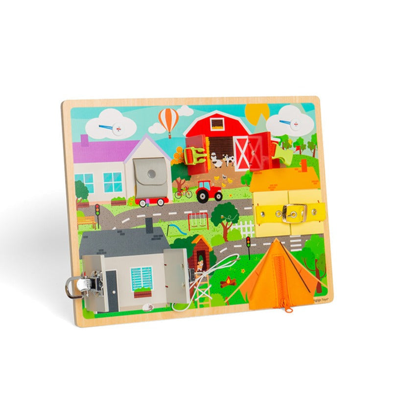 Bigjigs Wooden 'Lifeskills' Baby Busy Board