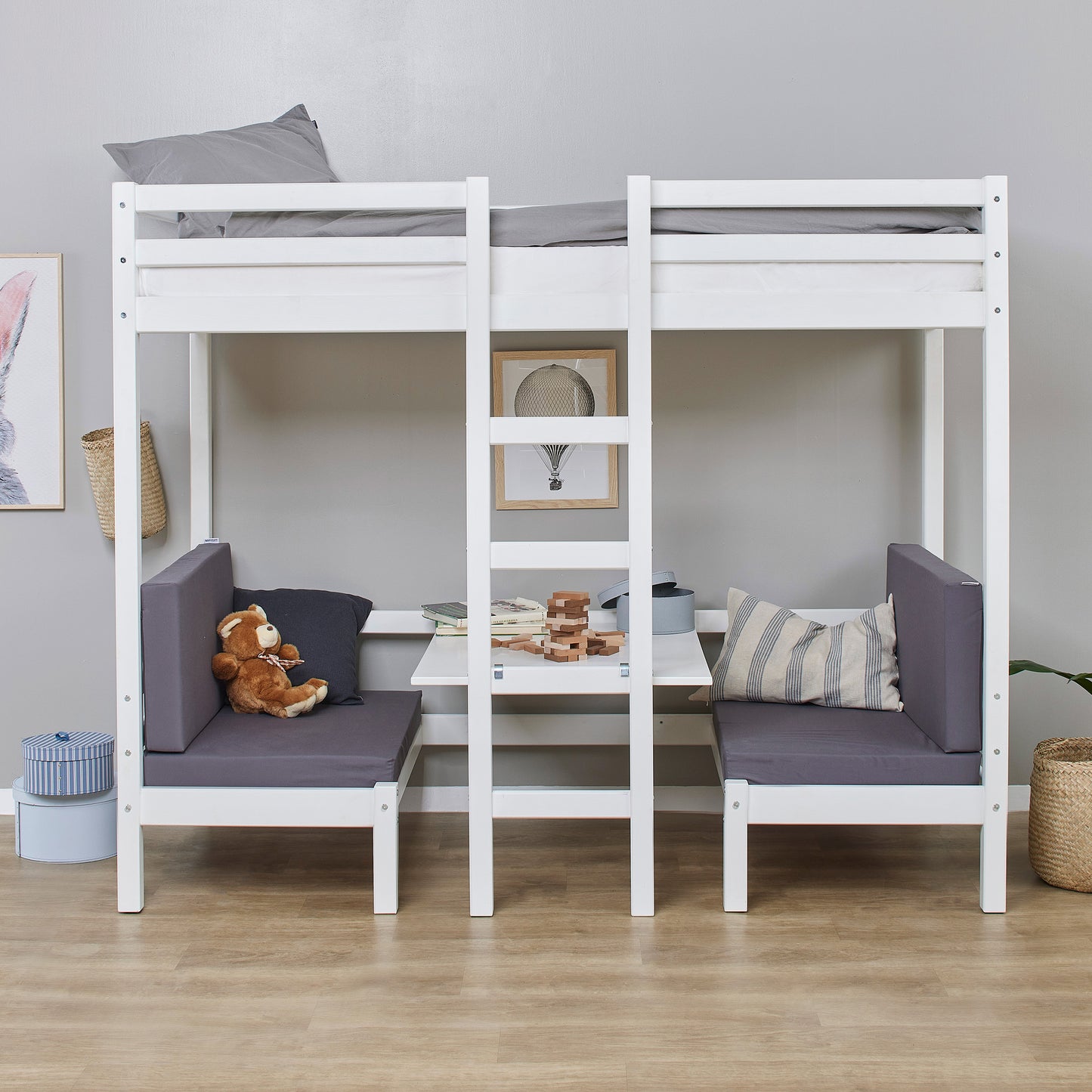 Hoppekids Eco Dream Jumbo Bunk Bed - 90 x 200 cm - White