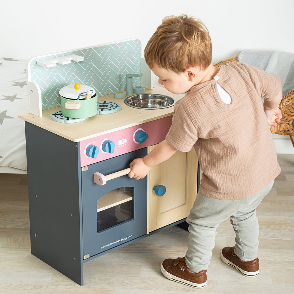 Bigjigs Wooden Simply Scandi Play Kitchen