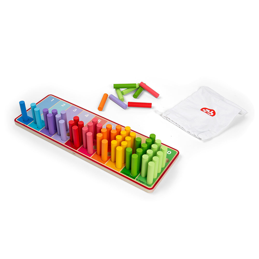 Bigjigs Wooden Rainbow Counting Sticks