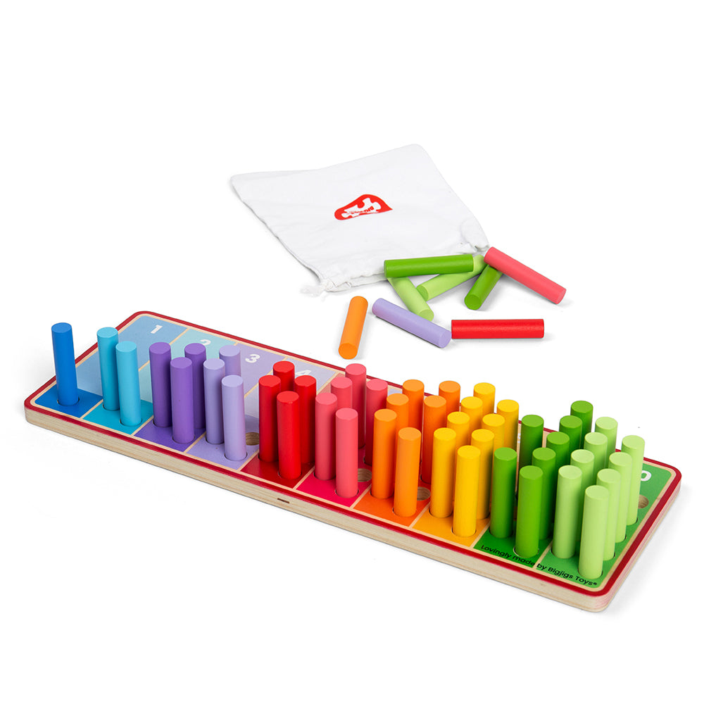 Bigjigs Wooden Rainbow Counting Sticks