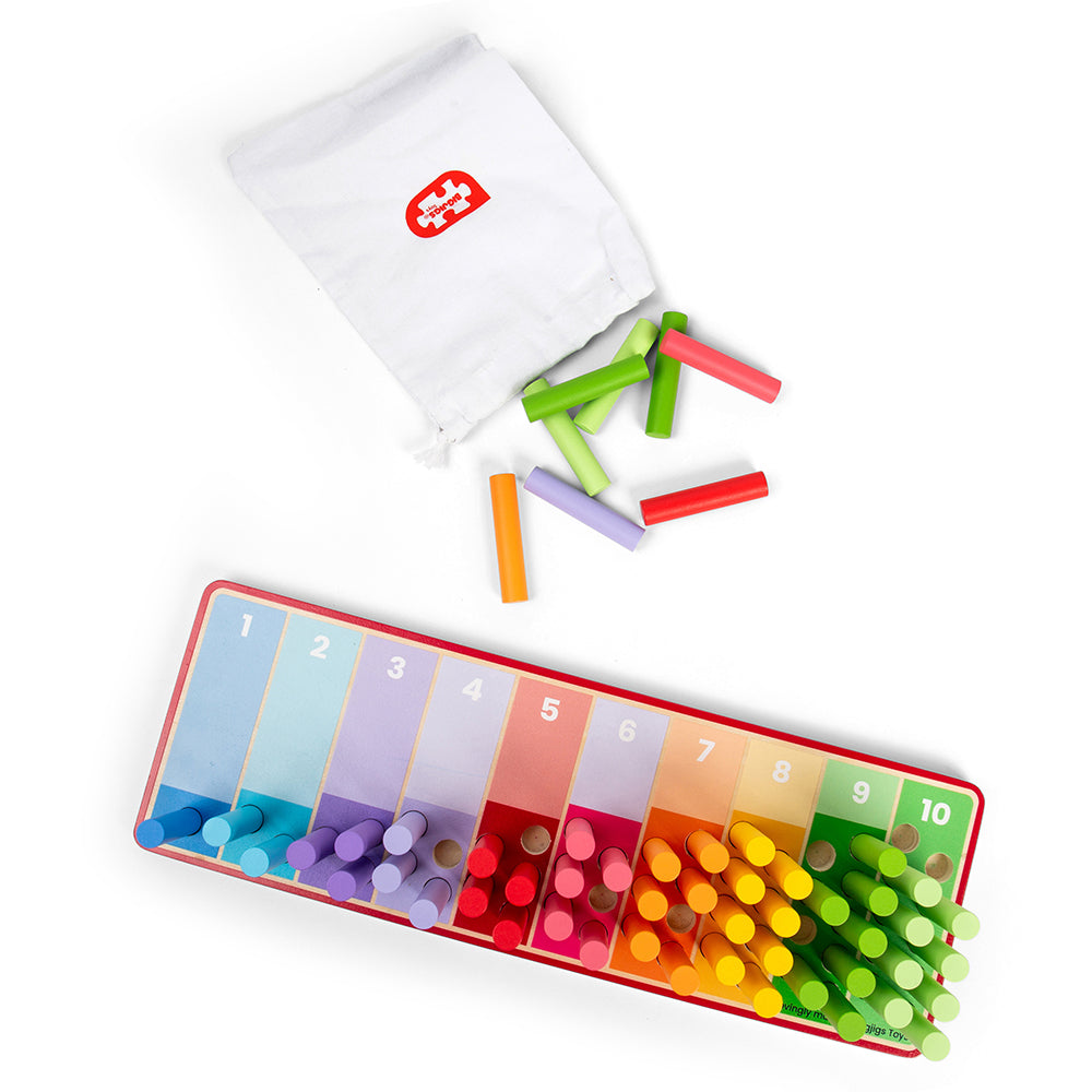 Bigjigs Wooden Rainbow Counting Sticks