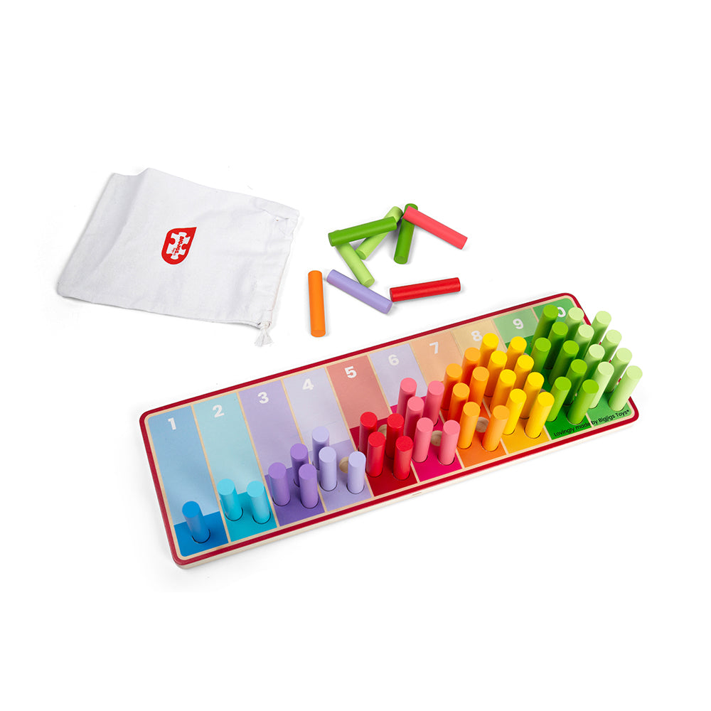 Bigjigs Wooden Rainbow Counting Sticks