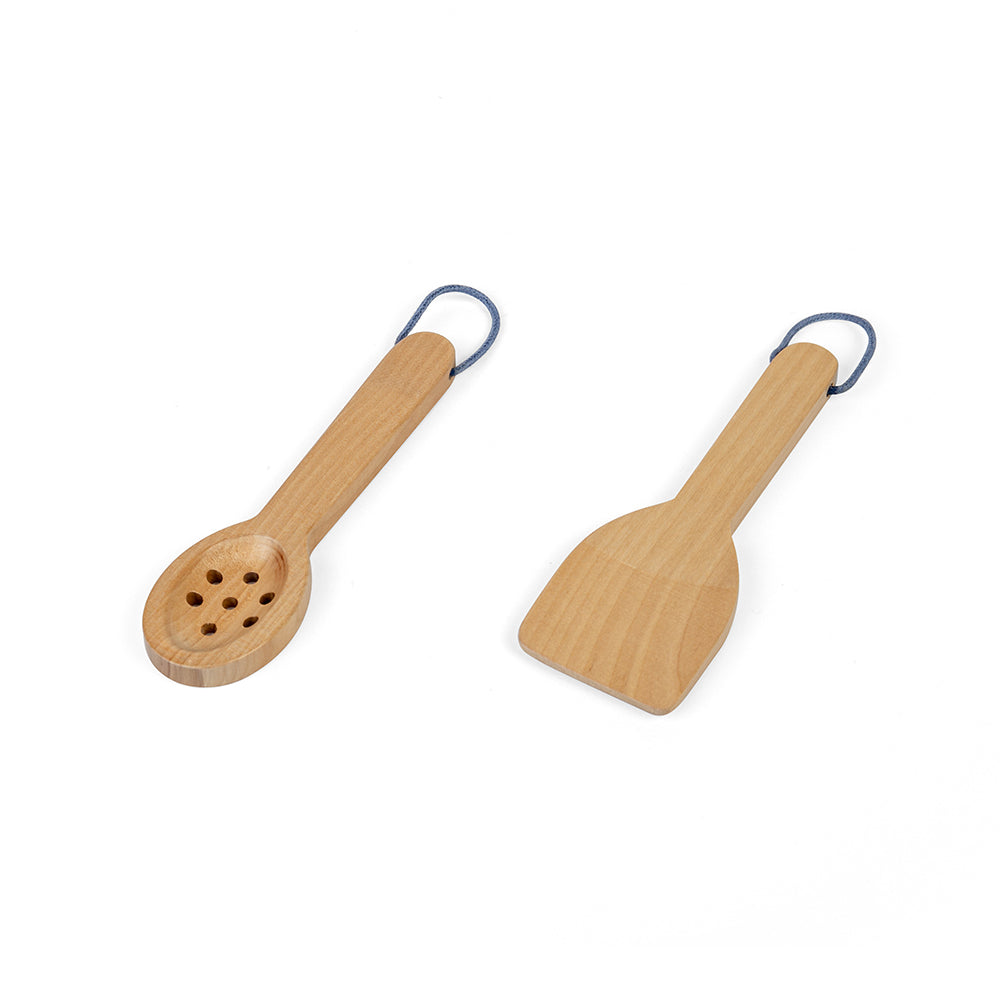 Bigjigs Wooden Toy Pots & Pans Set