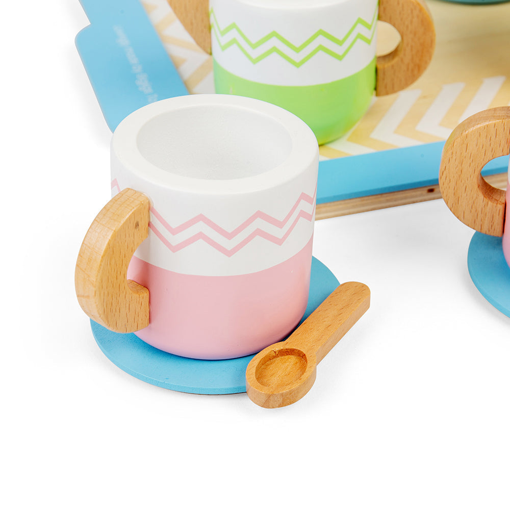Bigjigs Wooden Toy Tea Tray Set