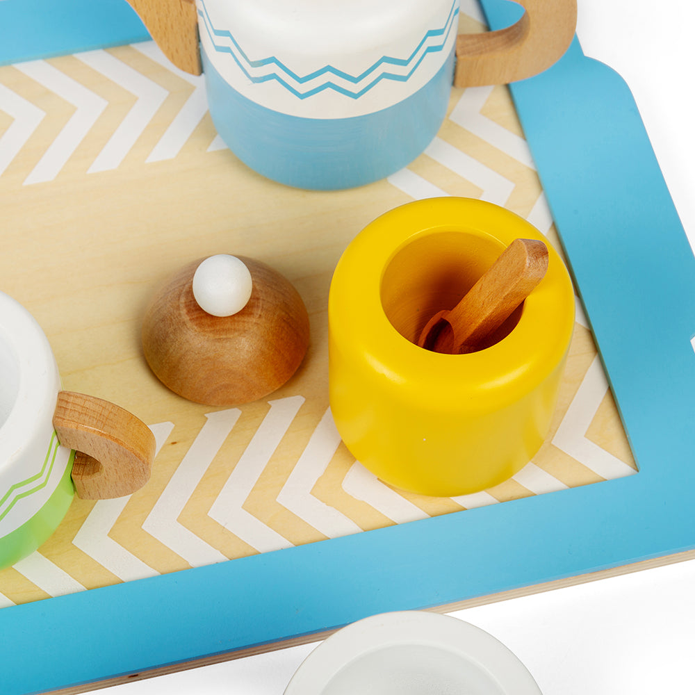 Bigjigs Wooden Toy Tea Tray Set