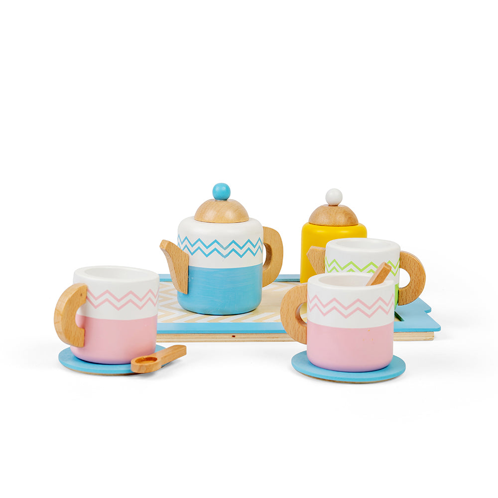 Bigjigs Wooden Toy Tea Tray Set