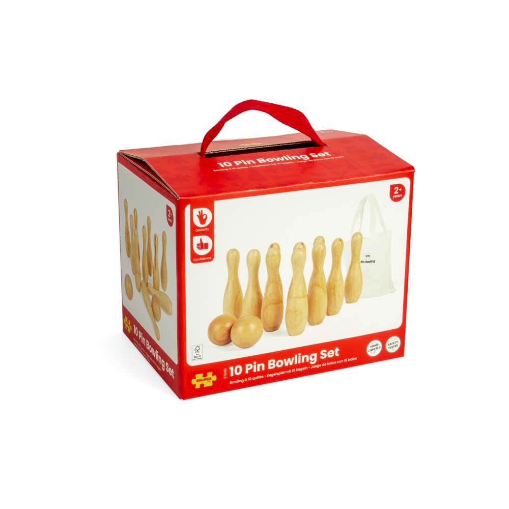 Bigjigs Wooden 10 Pin Bowling Set