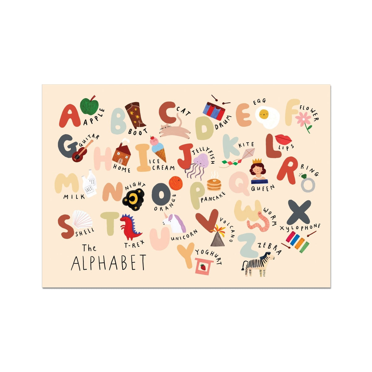 Kid of the Village The Alphabet Landscape Art Print