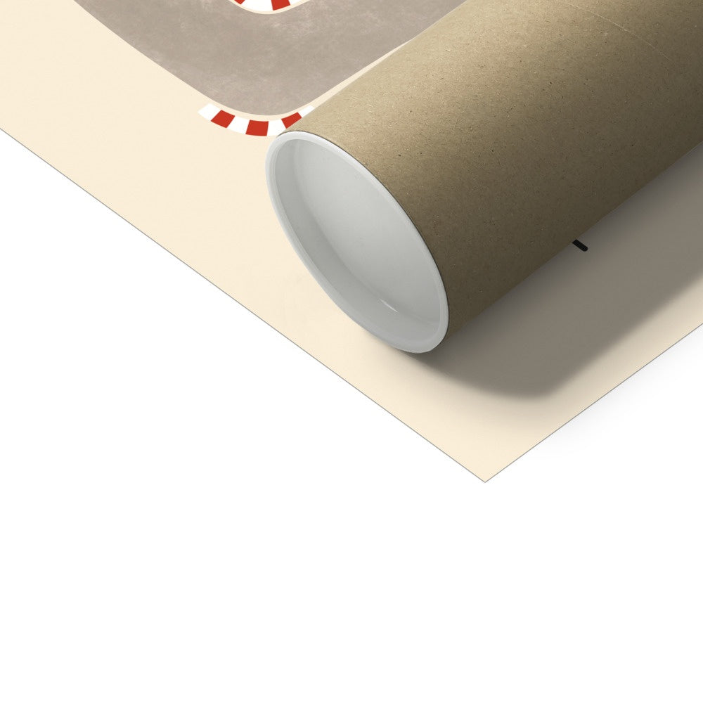 Kid of the Village Race Track Art Print - Light Cream