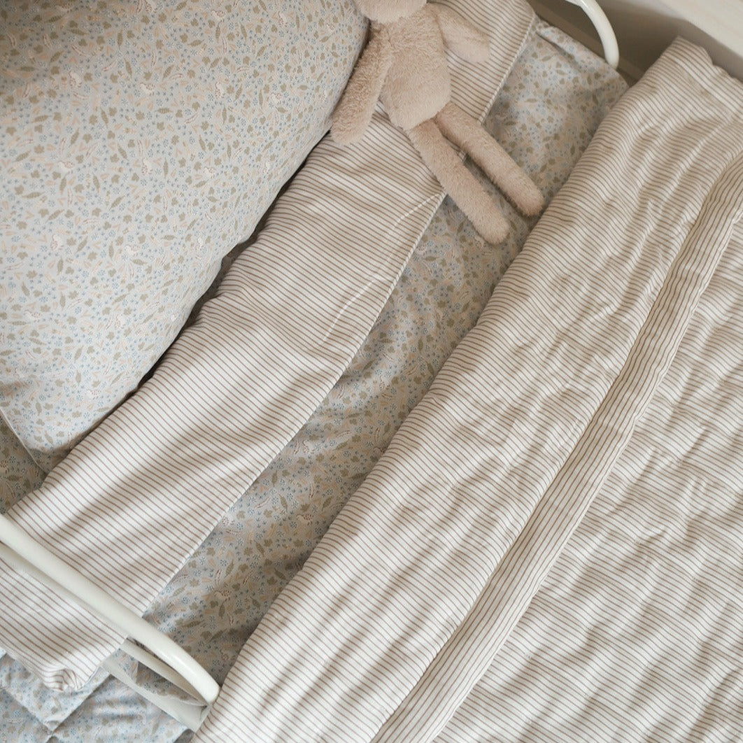 Avery Row Quilted Bedspread - Natural Stripe (2 Sizes Available)