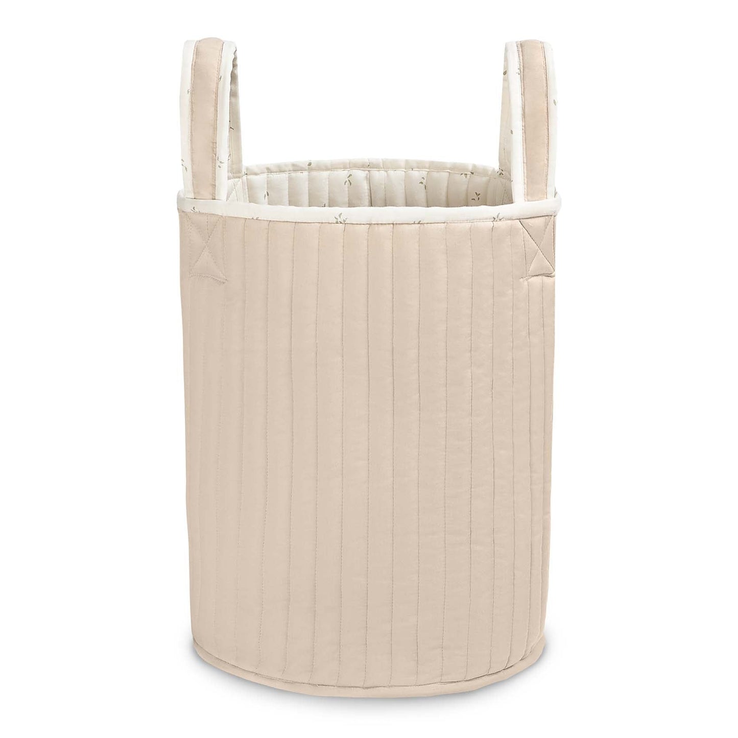 Avery Row Large Quilted Storage Basket - Nettle Scatter/Birch
