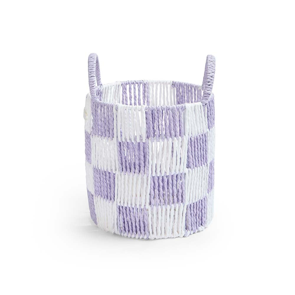 Avery Row Checkerboard Storage Basket - Small - Lilac