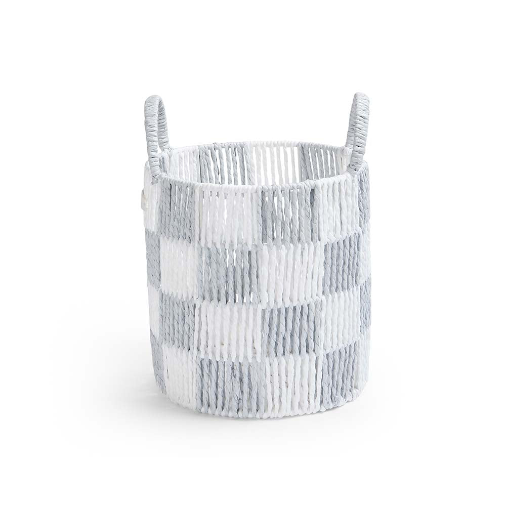 Avery Row Checkerboard Storage Basket - Small - Powder Blue