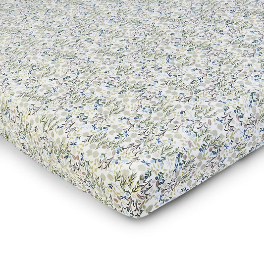 Avery Row Cotbed Fitted Sheet - Riverbank