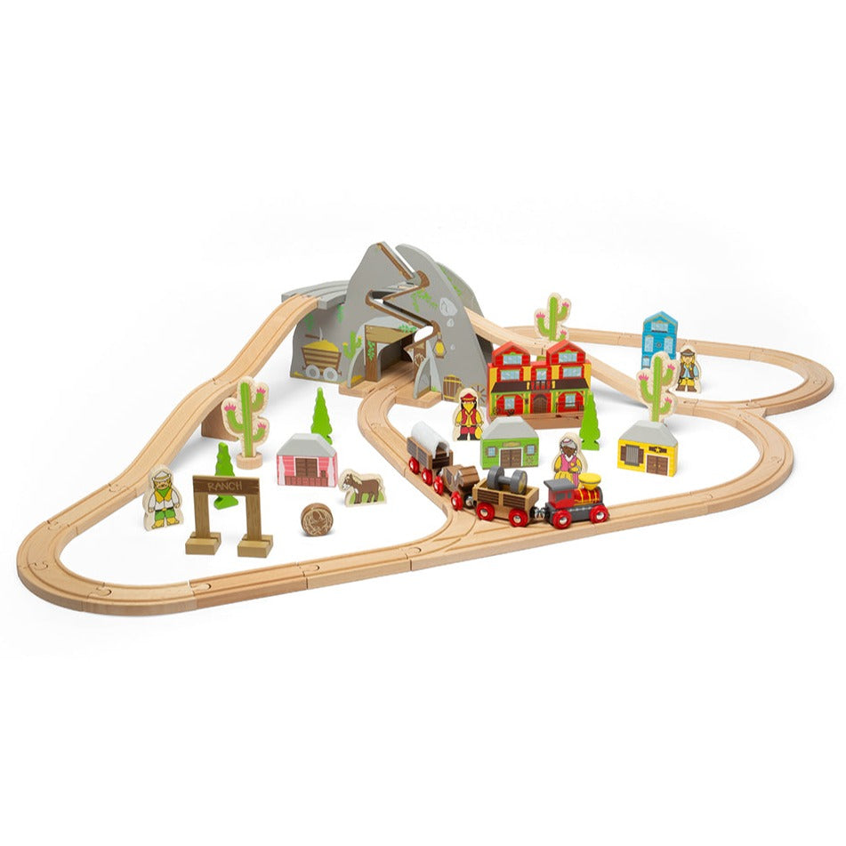 Bigjigs Wooden Wild West Train Set