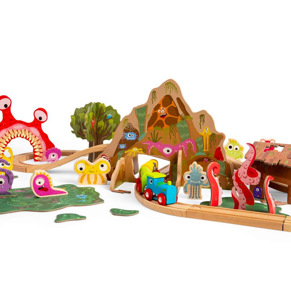 Bigjigs Wooden Monster Train Set