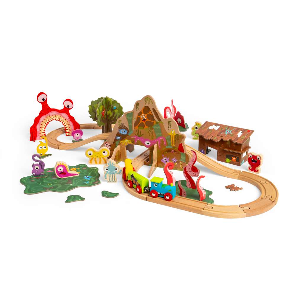 Bigjigs Wooden Monster Train Set