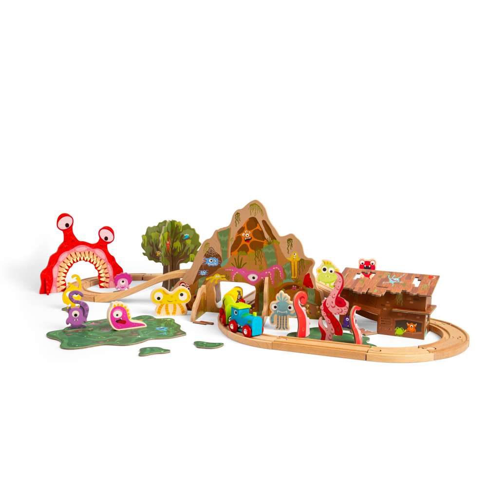 Bigjigs Wooden Monster Train Set
