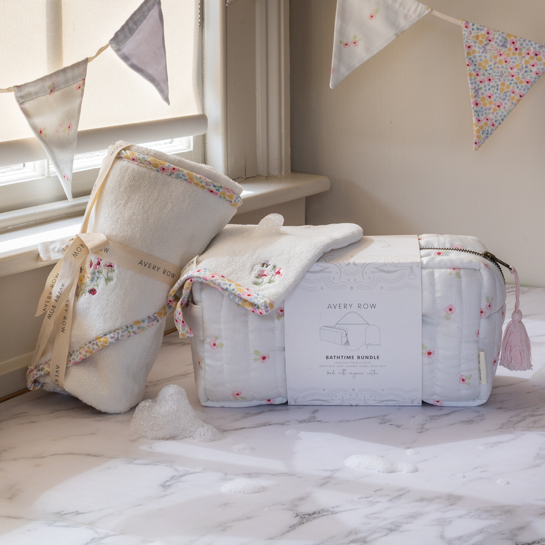Avery Row Bathtime Bundle New Baby Gift Set - Wildflower Garden