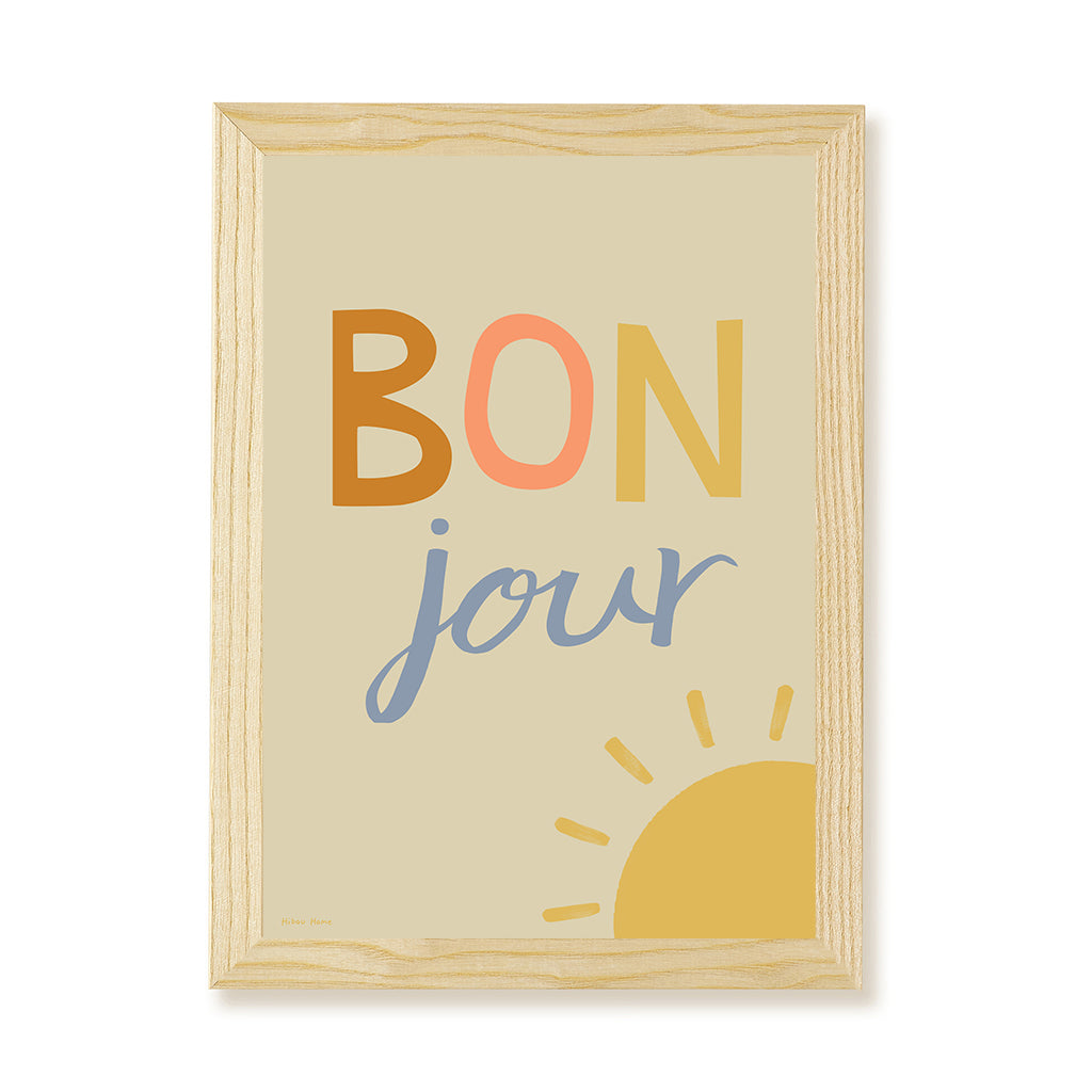 Bonjour Art Print by Hibou Home