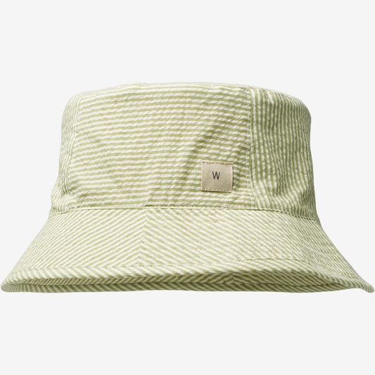 Wheat 'Alec' Children's Bucket Hat - Green Stripe