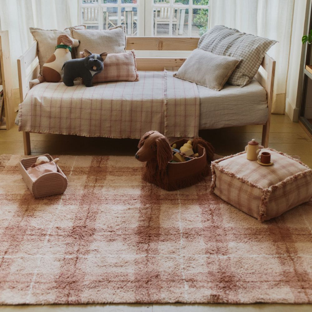 Lorena Canals Washable Rug - Tartan - Rose