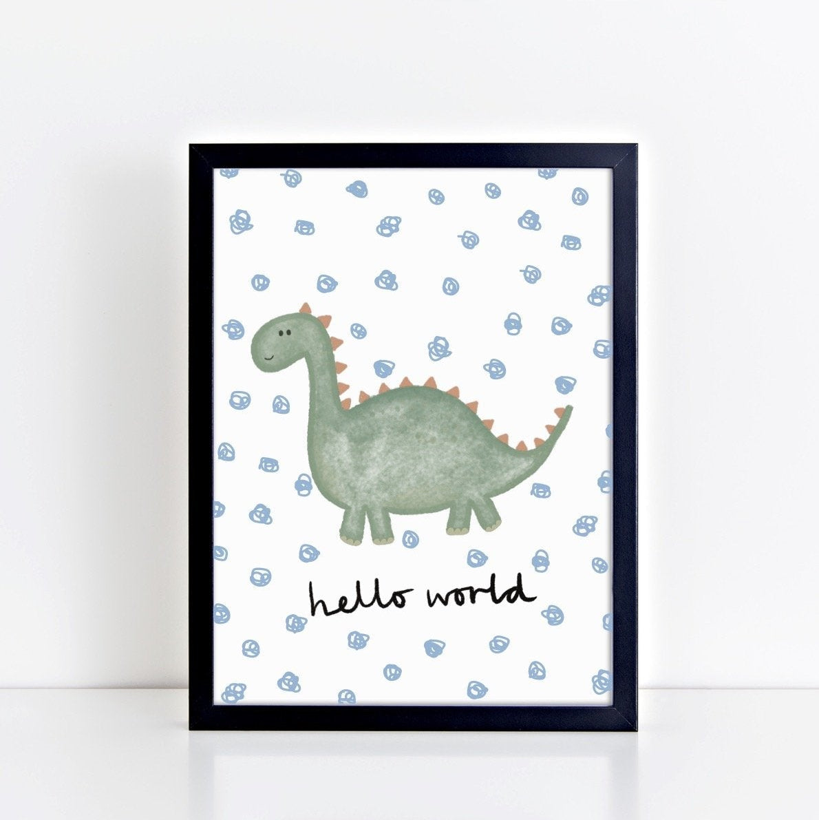 The Little Jones Happy Dinosaur Print - Spotty Hello World