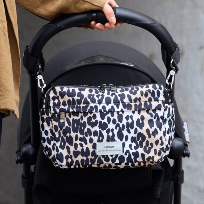 Finnsøn FRIDA Eco Stroller Organiser With Clips - Leopard