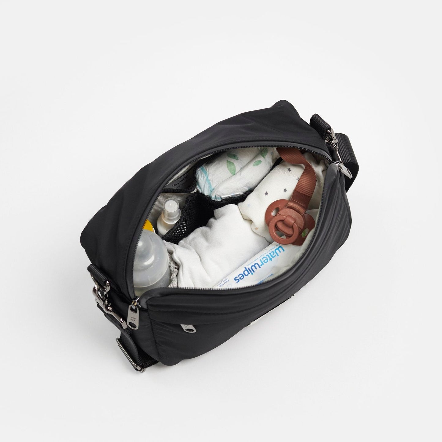 Finnsøn FRIDA Eco Stroller Organiser With Clips - Black