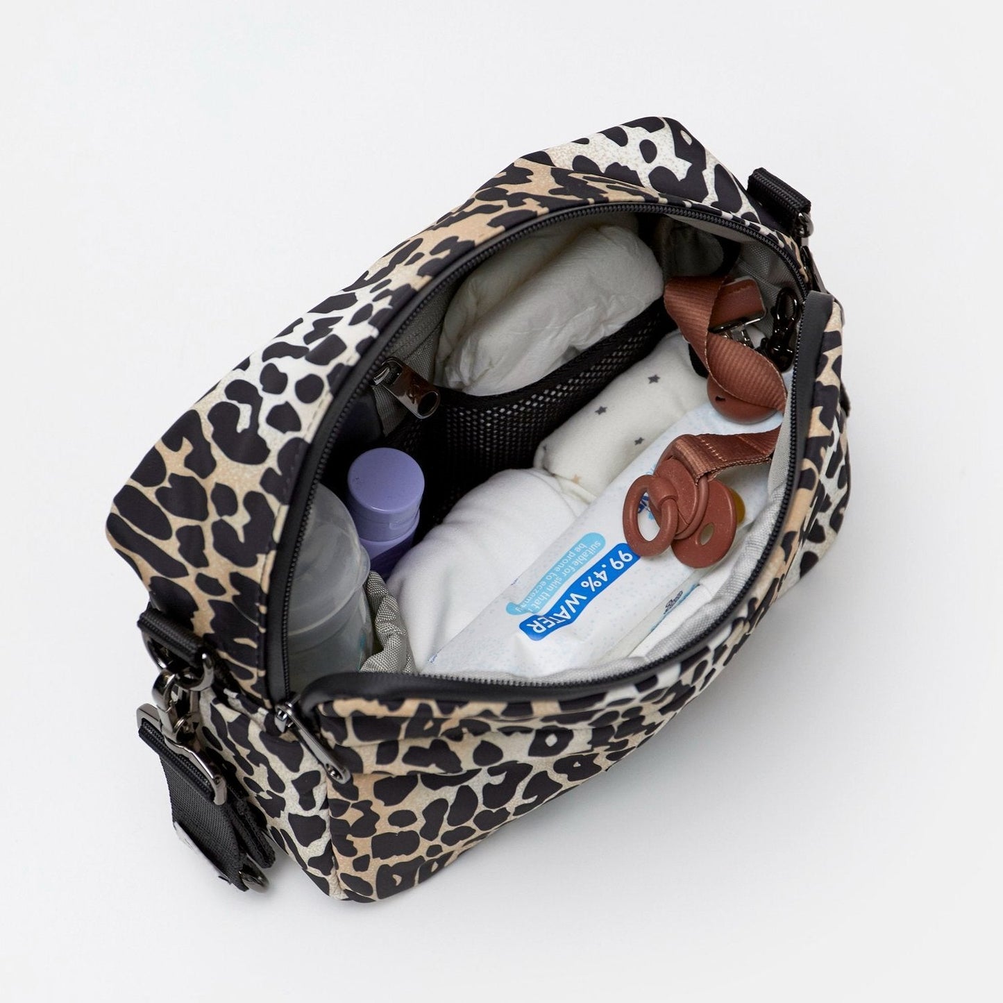 Finnsøn FRIDA Eco Stroller Organiser With Clips - Leopard