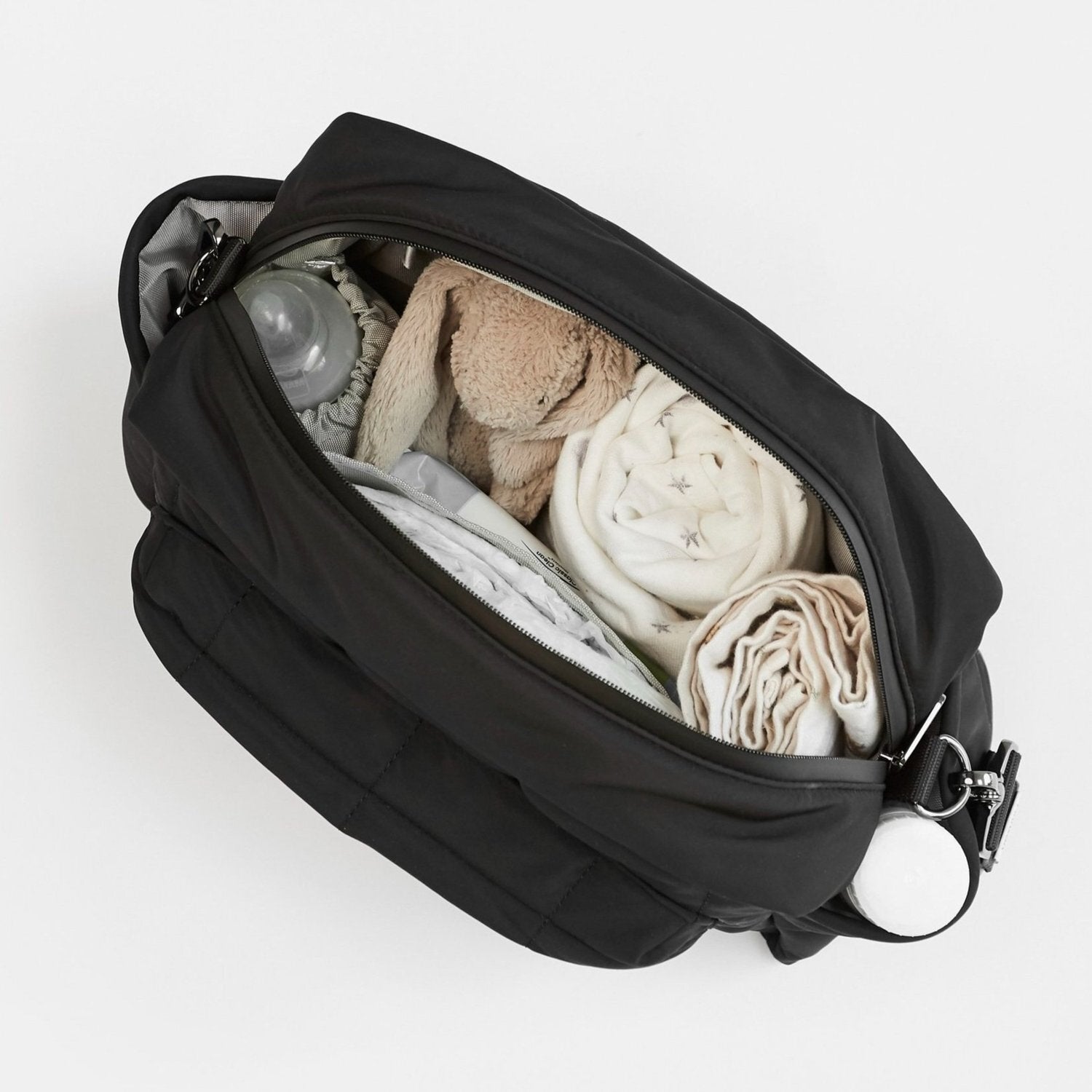Finnsøn FREYA Eco Oversized Stroller Organiser With Stroller Clips - Black