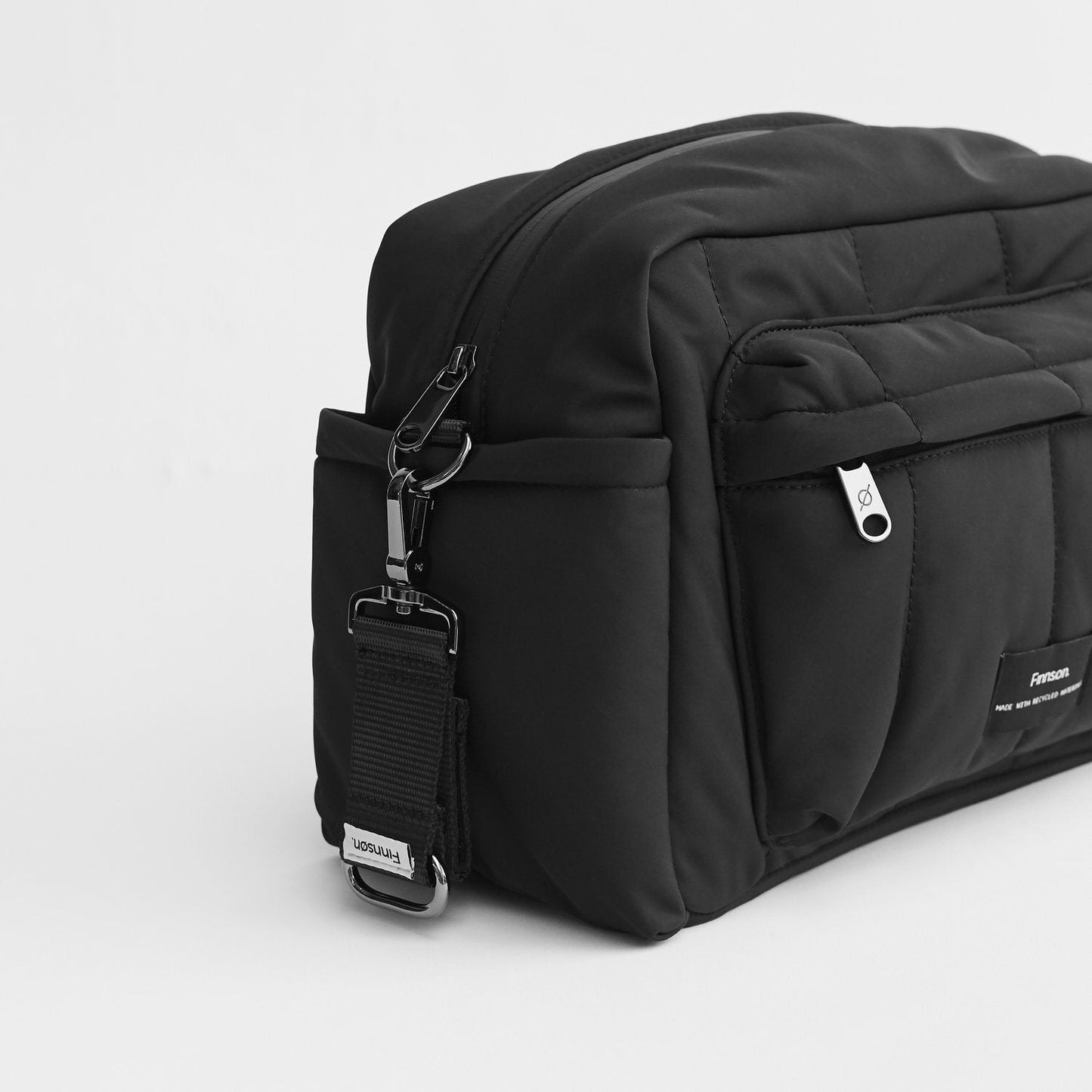 Finnsøn FREYA Eco Oversized Stroller Organiser With Stroller Clips - Black